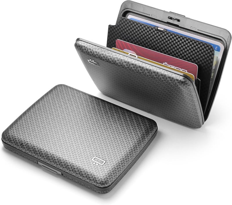 ÖGON -DESIGNS- Aluminum wallet, Large capacity with metal lock, RFID Protection against fraud and demagnetization, Smart Case OSLO Large model - Image 2